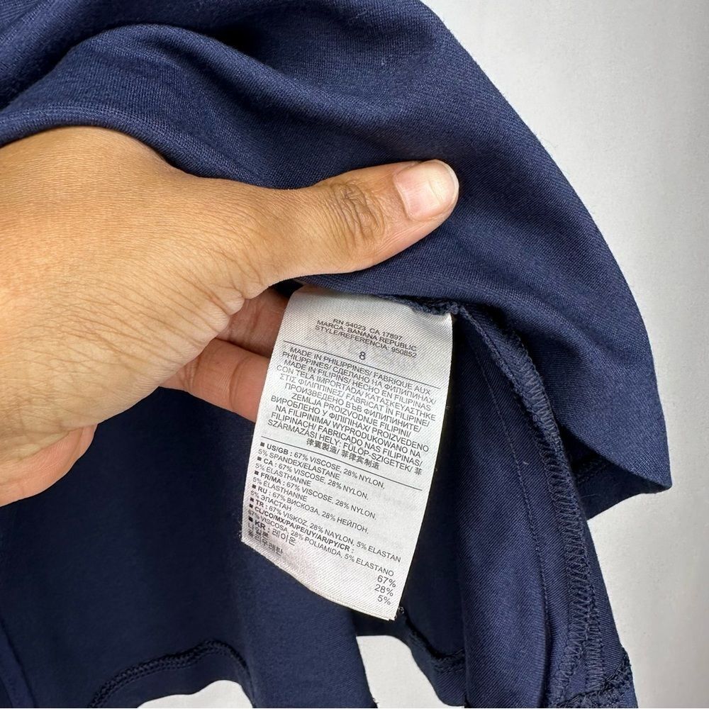 BANANA Republic A Line Blue Skirt 8 #D0911 - Picture 10 of 14